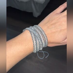 Grey leather Victoria Emerson Bracelet